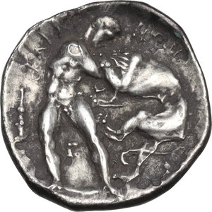 reverse: Southern Lucania, Heraclea. AR Diobol, c. 433-330 BC