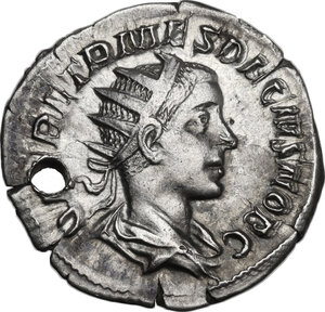 obverse: Herennius Etruscus as Caesar (251 AD).. AR Antoninianus, 250-251