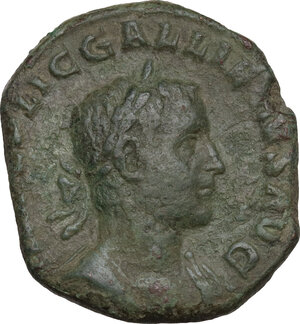 obverse: Gallienus (253-268).. AE Sestertius, Rome mint, 254-255 AD