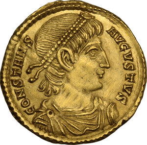 obverse: Constans (337-350).. AV Solidus, Treveri mint, 345 AD