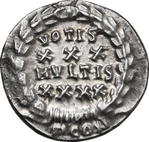 reverse: Constantius II (337-361).. AR Siliqua, 353-355 AD. Arelate mint
