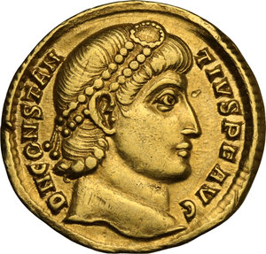 obverse: Constantius II (337-361).. AV Solidus. 355-361 AD. Antioch mint