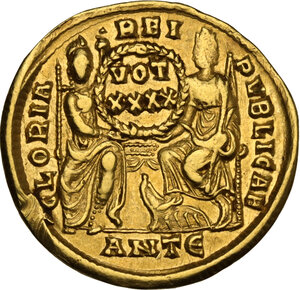 reverse: Constantius II (337-361).. AV Solidus. 355-361 AD. Antioch mint