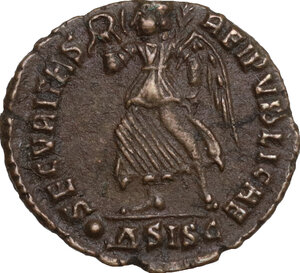 reverse: Valentinian I (364-375).. AE Follis, Siscia mint, 364-367 AD