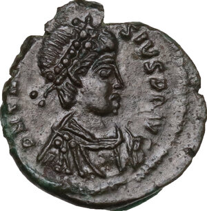 obverse: Theodosius I (379-395).. AE 13.5mm. Constantinople mint