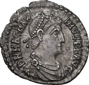 obverse: Magnus Maximus (383-388).. AR Siliqua, Treveri mint