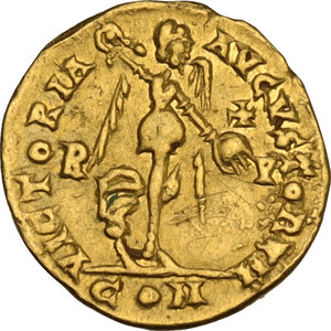reverse: Honorius (393-423). AV  Tremissis, Ravenna mint