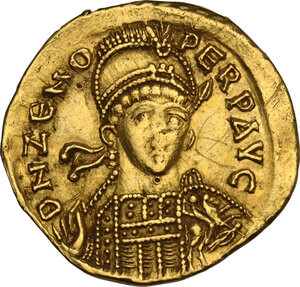 obverse: Zeno (474-491).. AV Solidus, Constantinople mint, 4th officina