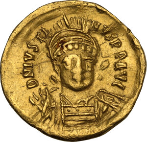 obverse: Justin I (518-527).. AV Solidus, Constantinople mint