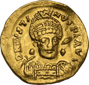 obverse: Justin I (518-527).. AV Solidus, Constantinople mint