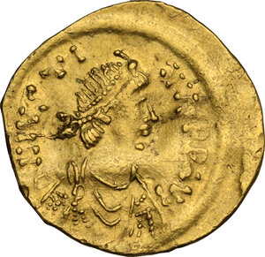 obverse: Justin II (565-578).. AV Semissis, Constantinople mint