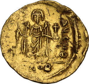 reverse: Phocas (602-610).. AV Solidus, Constantinople mint, 607-610 AD