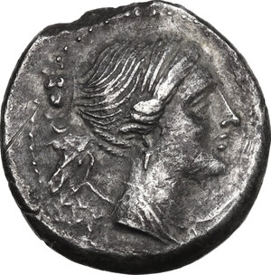 obverse: Bruttium, Brettii. AR Drachm, c. 216-214 BC. Second Punic War issue