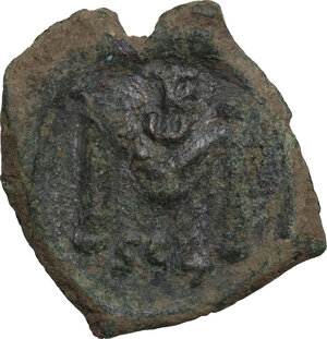 reverse: Constans II (641-668).. AE Follis. Syracuse mint, 650-651