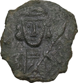 obverse: Tiberius III, Apsimar (698-705).. AE Follis. Syracuse mint, 698-701
