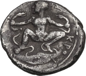 reverse: Bruttium, Kroton. AR Diobol, c. 390 BC