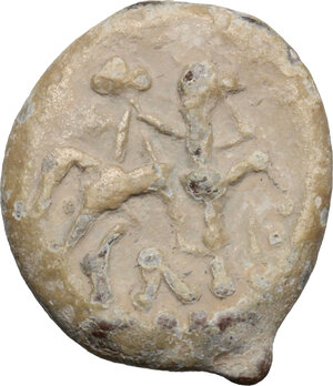 reverse: Leads from Ancient World. Celtic (?). Uncertain. PB Tessera, imitating Philip II of Macedon (?), 3rd century BC