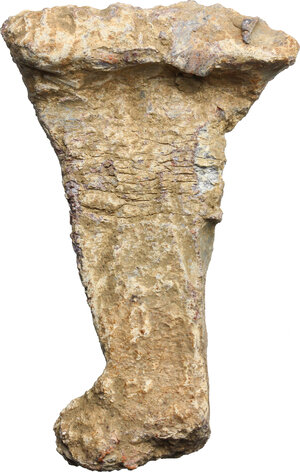 reverse: Leads from Ancient World. Greek Italy. Lead votive leg, 6th-4th centuries BC. Large X on one side