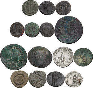 reverse: The Roman Empire.. Multiple lot of fifteen (15) unclassified coins