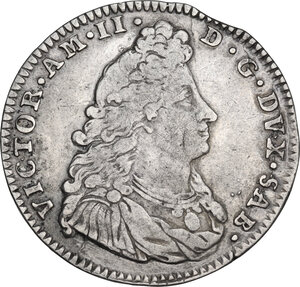 obverse: Vittorio Amedeo II (1680-1713).. Lira, II tipo 1691 Torino