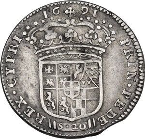 reverse: Vittorio Amedeo II (1680-1713).. Lira, II tipo 1691 Torino
