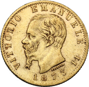 obverse: Vittorio Emanuele II  (1861-1878). 20 Lire 1863 Milano