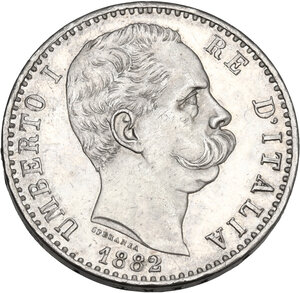 obverse: Umberto I (1878-1900).. 2 lire 1882 Roma