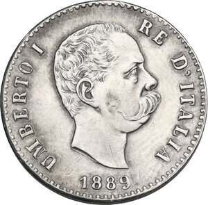 obverse: Umberto I (1878-1900).. 50 cent. 1889