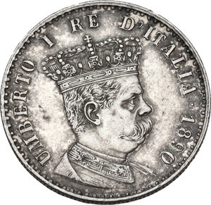 obverse: Umberto I (1890-1896).. 50 centesimi 1890