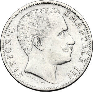 obverse: Vittorio Emanuele III (1900-1943). 2 lire 1905