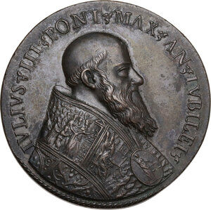 obverse: Giulio III (1550-1555), Giovanni Maria de  Ciocchi del Monte.. Medaglia per il Giubileo del 1550