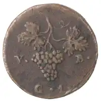 reverse: Palermo. Ferdinando III. 1759-1816. Grano 1814. Ae.