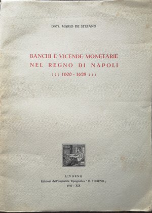 obverse: Libri. De Stefano: “Banchi e vicende monetarie del Regno di Napoli. 1600-1625”. Livorno 1940. Pag. 121. Buono. 