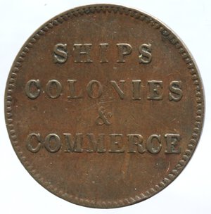 reverse: Canada. Mezzo Penny 1835. Ae. 