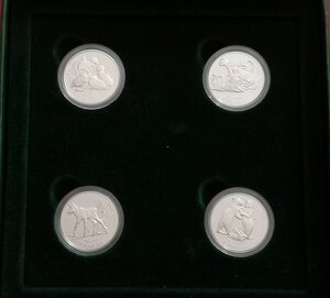 reverse: Canada. Elisabetta II. Cofanetto 1996. 4 Monete da Mezzo Dollaro in Ag 925. 