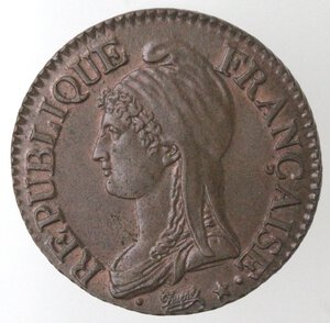 obverse: Francia. Repubblica. 1795-1796. Decime An 4. Ae. 