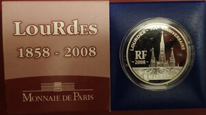 obverse: Francia. 1,5 Euro 2008. Lourdes. Ag. 