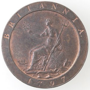 reverse: Gran Bretagna. Giorgio III. 1760-1820. Penny 1797. Ae. 