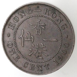 reverse: Hong Kong. Vittoria. 1837-1901. Centesimo 1900. Ae. 