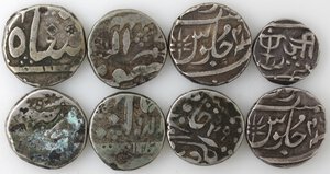 obverse: India. Lotto di 8 monete. XVIII-XIX sec. Ag. 
