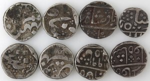 reverse: India. Lotto di 8 monete. XVIII-XIX sec. Ag. 