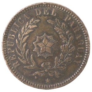 obverse: Paraguay. 2 centavos 1870. Ae. 