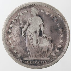 obverse: Svizzera. 2 Franchi 1874. Ag. 