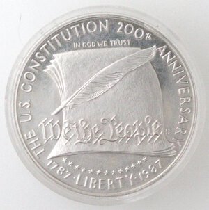 reverse: USA. Dollaro 1987 S. Ag. Per i 200 anni della costituzione