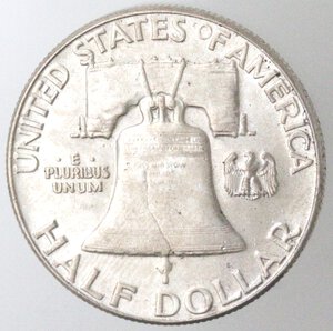reverse: USA. Mezzo Dollaro 1957 Franklin. Ag. 