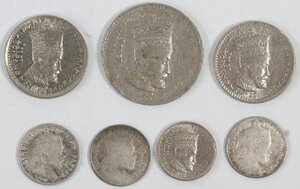 obverse: Etiopia. Lotto di 7 monete. Ag-Ni.