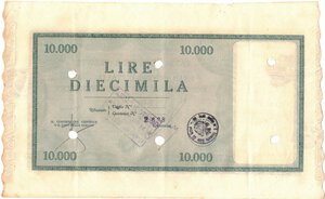 reverse: Banconote. C. D. P. Buono da 10.000 Lire 1946. 
