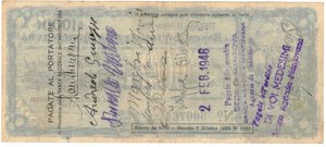 reverse: Banconote. Banca Nazionale dell Agricoltura. 1.000 Lire 1945.