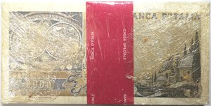 reverse: Banconote. Repubblica Italiana. 2.000 lire Galileo. D.M. 08/10/1973. Mazzetta da 100 pezzi. Gig.BI59A. FDS. 