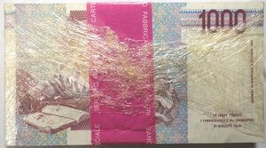 reverse: Banconote. Repubblica Italiana. 1.000 lire Montessori. 1996. Serie sostitutiva. Mazzetta da 100 pezzi. Gig.BI58Fa. 